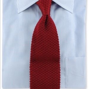 Ben Silver classic silk knit tie in cardinal.